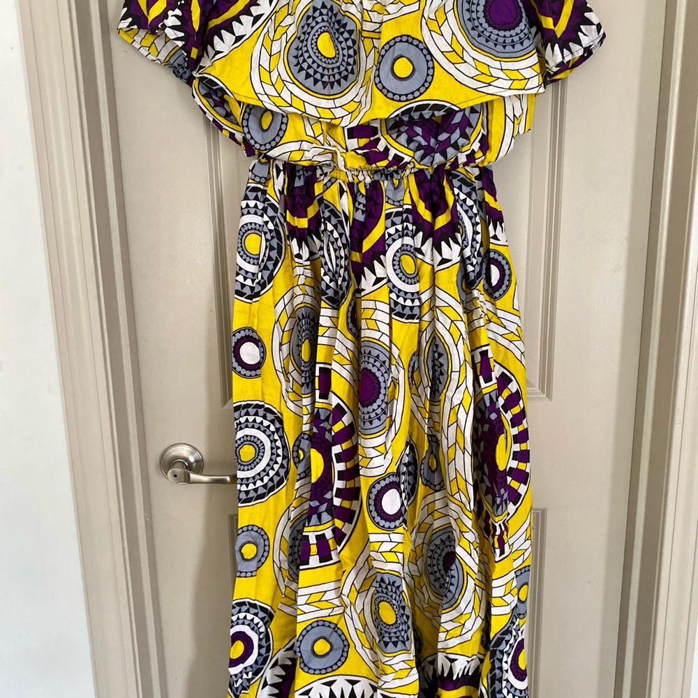 Ankara Yellow and Purple 2 piece